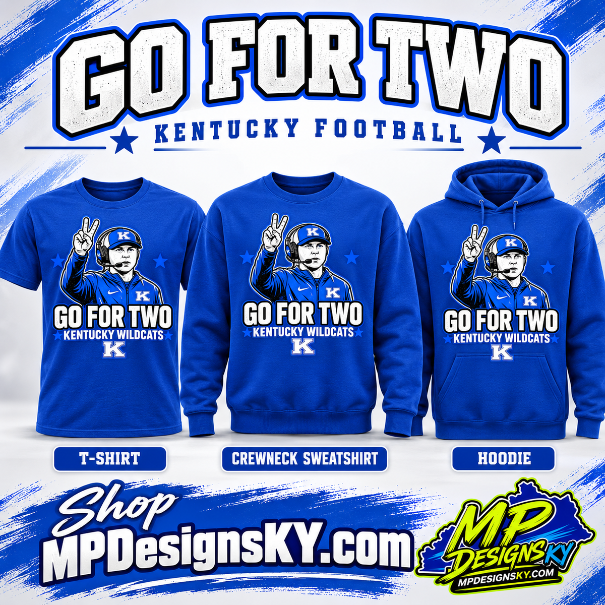 Go for Two Kentucky football T-shirt, crewneck sweatshirt and hoodie